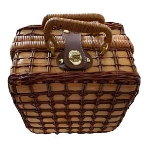 Vintage Wicker Picnic Basket Picnic Basket Picnic for Children Hamper